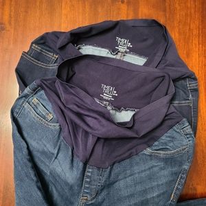 2 Pair of Time & Tru MED maternity skinny jeans